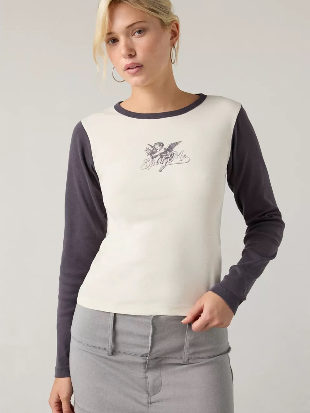 Spoil Me Graphic Raglan Long Sleeve Tee